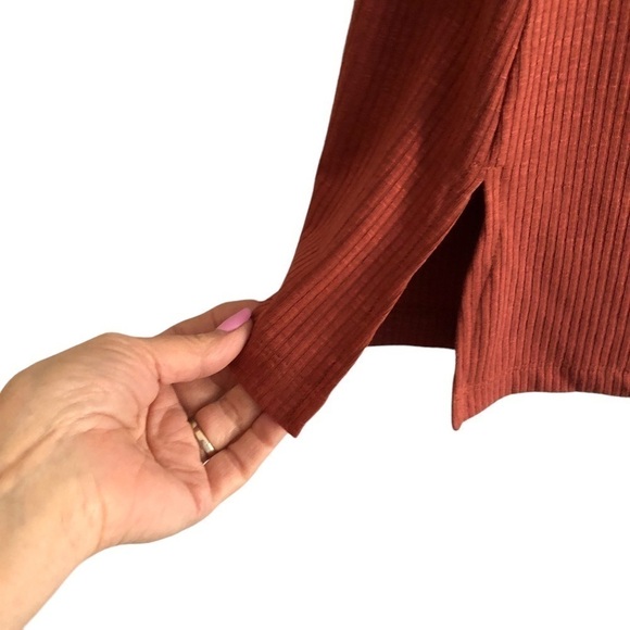 Fortune Swimwear Ribbed Knit Twist Back Cover Up Small - Picture 2 of 9